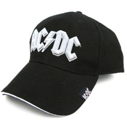 Kasket, AC/DC, Logo (Hvid)