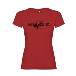 Girlie T-shirt, Metal Sisters, New Logo (Red)